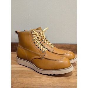 Vintage Mason Moc Toe Wedge Boots 9D NEW NOS USA Union Made Leather